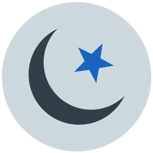 Moon Star Web Icon Simple Illustration — Διανυσματικό Αρχείο