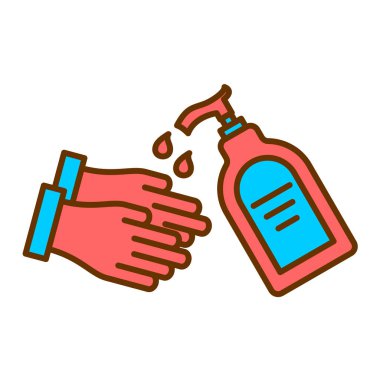 Elle Yıka Simge vektör çizimi