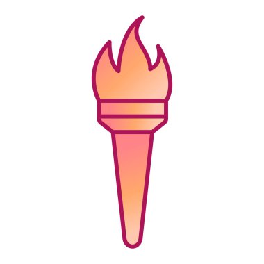 Meşale. Web simgesi basit illüstrasyon