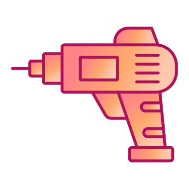 tornavida araç simgesi. Beyaz arkaplanda izole edilmiş web tasarımı için matkap makinesi çizim sembolü