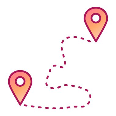 Harita işaretleyici simgesi. konum belirleyici sembol. düz tasarım biçimi.