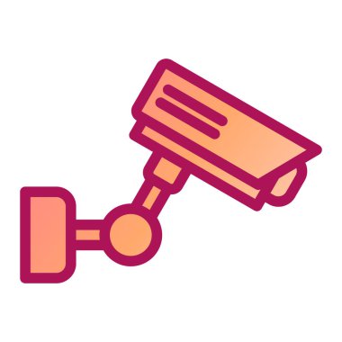 Güvenlik sistemi ikon vektörü. İnce çizgi işareti. izole edilmiş sınır sembolü çizimi