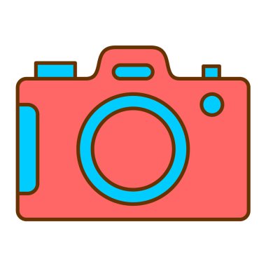 kamera simgesi vektör illüstrasyonu