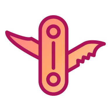 Makas. Web simgesi basit illüstrasyon