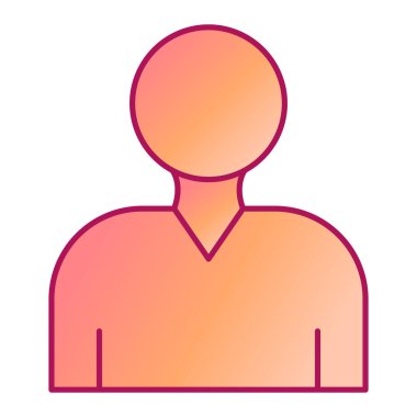 Erkek avatar simgesi. yüzsüz kadın vektör çizimi.