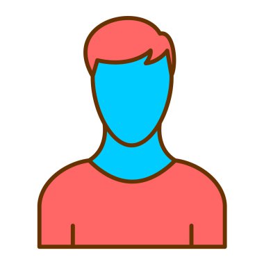 avatar. Web simgesi basit illüstrasyon