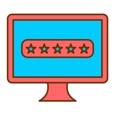 bilgisayar düz vektör simgesi