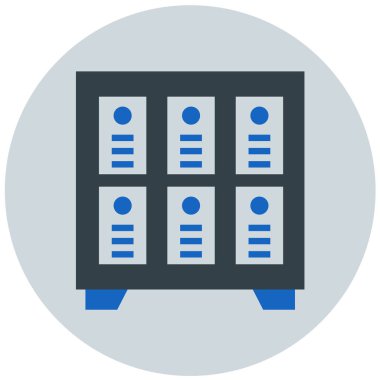 Çekmecede. Web simgesi basit illüstrasyon