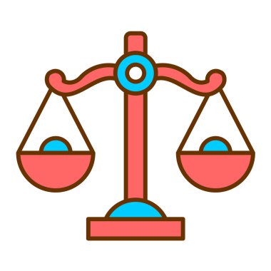 Hukuk ve adalet vektörü illüstrasyonu