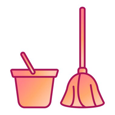 Temizlik servisi tasarımı, vektör illüstrasyon eps10 grafiği