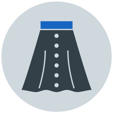 etek düz simgesi, vektör çizim