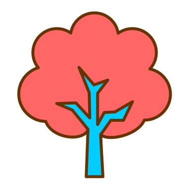 Ağaç. Web simgesi basit illüstrasyon