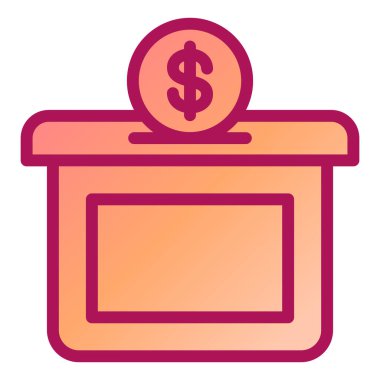 Para için. Web simgesi basit illüstrasyon