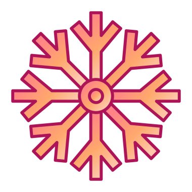 kar Tanesi simgesi vektör çizimi