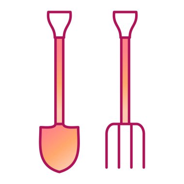 Bahçe araçlarının vektör illüstrasyonu simgesi