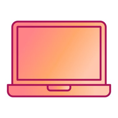 dizüstü bilgisayar teknolojisi ikon vektör illüstrasyon tasarımı