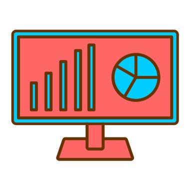 grafik çizelgesinin vektör illüstrasyonu modern simge