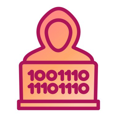 hacker simgesi, vektör illüstrasyonu basit tasarım