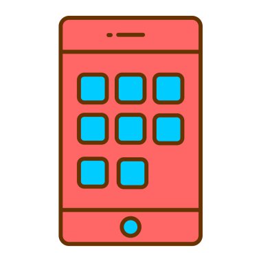 cep telefonu ikonu vektör illüstrasyonu