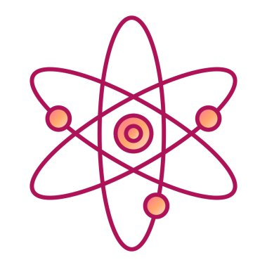 Atom simgesi. vektör illüstrasyonu