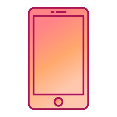 Ekran vektör illüstrasyon tasarımlı akıllı telefon aygıtı