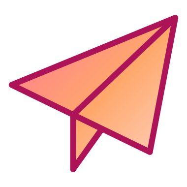 kağıt düzlem simgesi, vektör illüstrasyonu