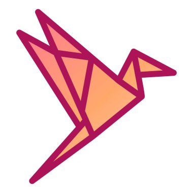 Origami kağıt kuş vektör çizim
