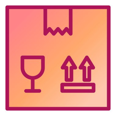 Paket simgesi olan kutu. vektör illüstrasyonu