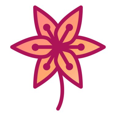 Çiçek. Web simgesi basit illüstrasyon