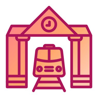 tren simgesi vektör illüstrasyonu