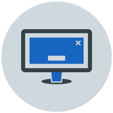 Bilgisayar. Web simgesi basit illüstrasyon