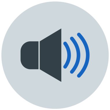 Ses. Web simgesi basit illüstrasyon