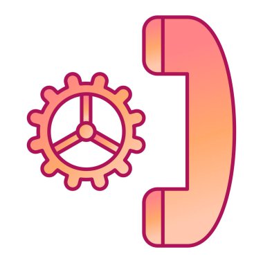 dişli simgesi vektörü. İnce çizgi işareti. izole edilmiş sınır sembolü çizimi