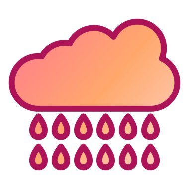 yağmur bulutları simge vektör illüstrasyon tasarımı
