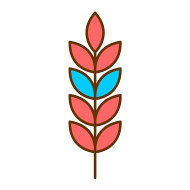 bitki simgesi beyaz arka plan üzerinde. renkli tasarım. vektör çizim