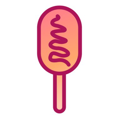 Lezzetli dondurma ikonu vektör çizimi tasarımı