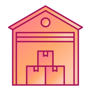 dağıtım kamyonu ikonu vektör çizimi tasarımı