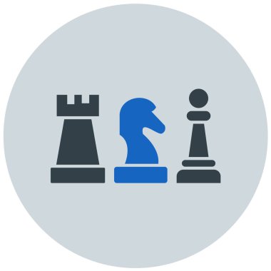 Satranç. Web simgesi basit illüstrasyon