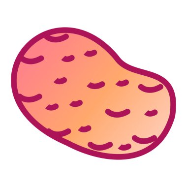 Lezzetli çörek ikonu. Beyaz arkaplanda tatlı tatlı tatlı vektör çizimi