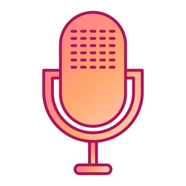 mikrofon simgesi vektör illüstrasyonu