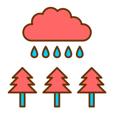 yağmur modern simge vektör illüstrasyonu 