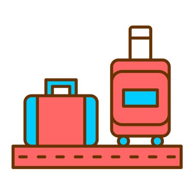 seyahat valizi ikon vektör çizimi tasarımı