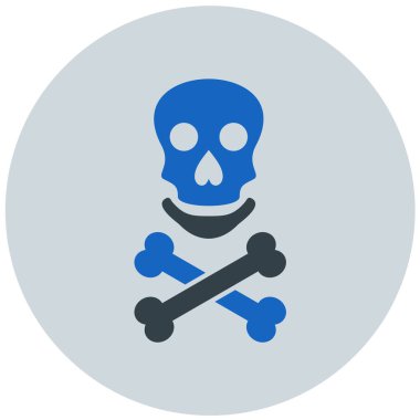 Kafatası. Web simgesi basit tasarım