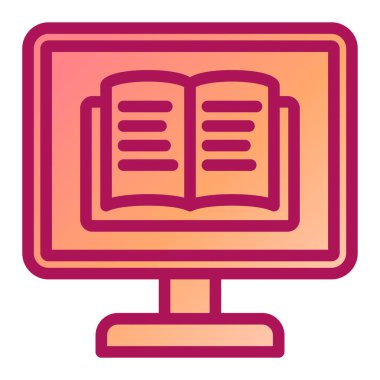 e-öğrenme, çevrimiçi, eğitim, internet, bilgi, edebiyat, okuma, çalışma. Web simgesi