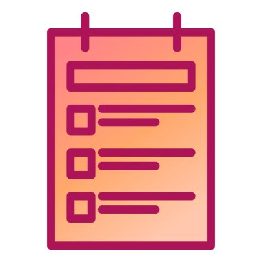 Kontrol listesi. Web simgesi basit illüstrasyon