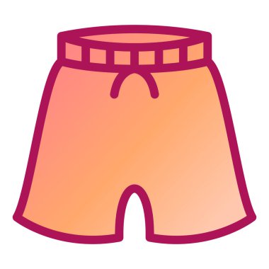 Plaj şortu ikonu. Web için mayo vektör simgelerinin özet çizimi