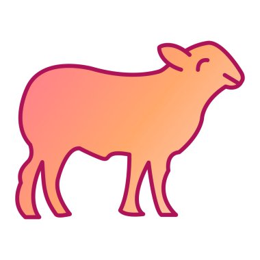 koyun vektör düz simge