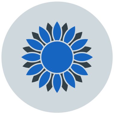 Çiçek. Web simgesi basit illüstrasyon