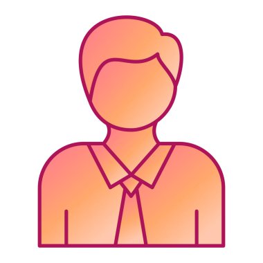 Avatar Adam simgesi. Kişinin kullanıcı mesleği ve insanların teması. Yalnız tasarım. vektör illüstrasyonu