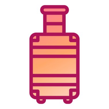 seyahat bagaj ikonu vektör illüstrasyonu